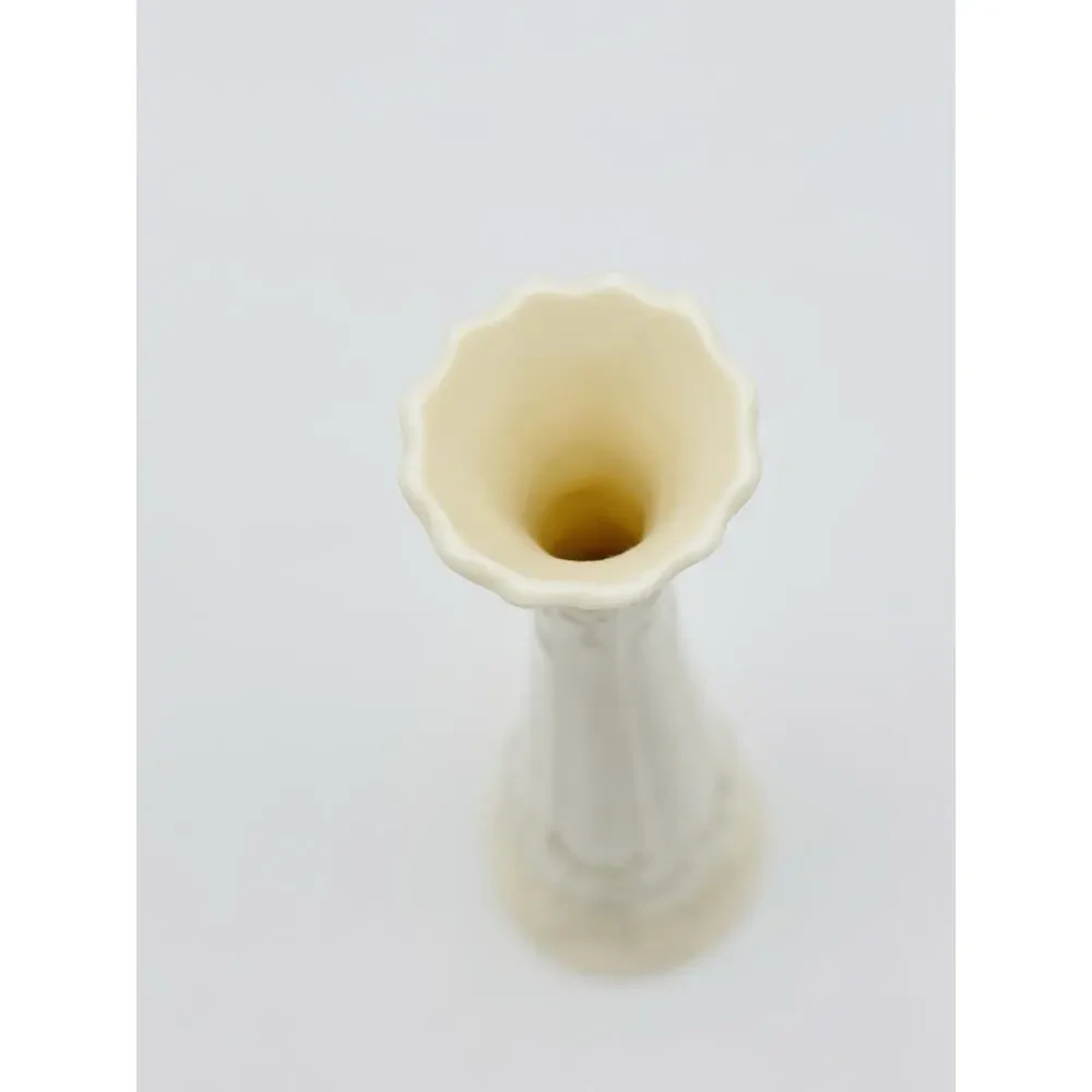 Lenox Classic Ivory Florentine Porcelain Bud Vase with Acanthus Leaf Embossed